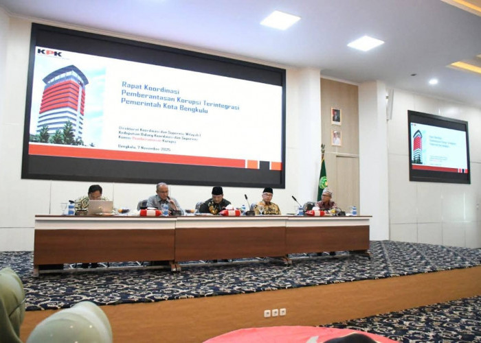 Capaian Terbaik Se-Provinsi, Pemkot Bengkulu Target Nilai MCP KPK Tembus Angka 90 