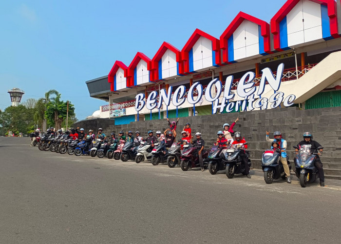 Convoy Merdeka, 50 Bikers Honda Telusuri Jejak Sejarah Kota Bengkulu