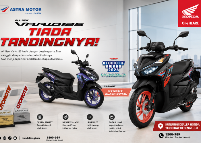 Vario 125 Raih Favorite Bike, Astra Motor Bengkulu: Bukti Skutik Ini Tak Tertandingi