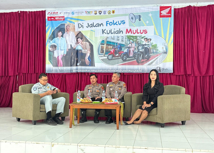 Kolaborasi Astra Motor, Polresta, dan Jasa Raharja Edukasi Mahasiswa UNIB Soal #Cari_Aman
