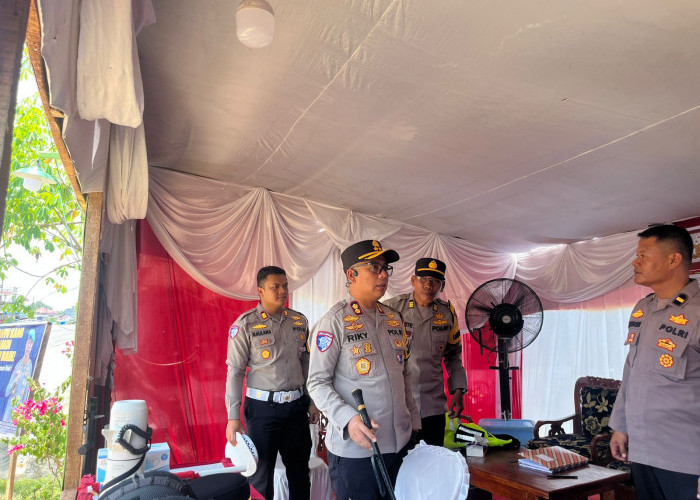 Jelang Arus Mudik, Kapolres Mukomuko Turun Langsung Cek Pos Pengamanan Operasi Ketupat 2026