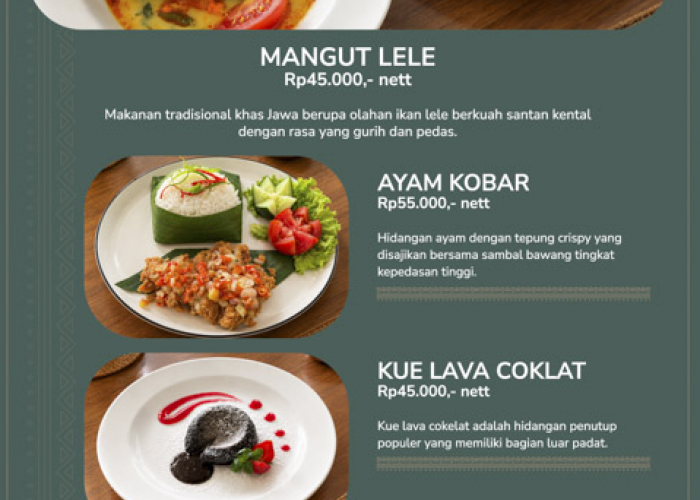 Hotel Santika Bengkulu Hadirkan Empat Menu Spesial Selama Oktober