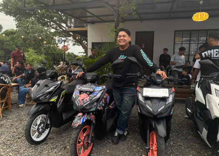 Vario Modif Bertema Rafflesia dan Kaligrafi Curi Perhatian di Vario Street Nation Bengkulu