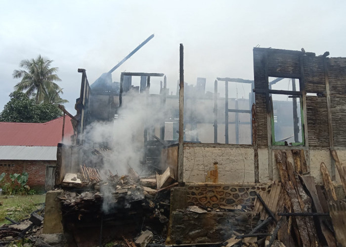 Ditinggal ke Kebun, Rumah Warga di Bengkulu Utara Terbakar