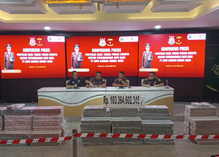 Kejati Bengkulu Ungkap Uang Sitaan Rp103 Miliar dari Kasus Korupsi Tambang Batu Bara