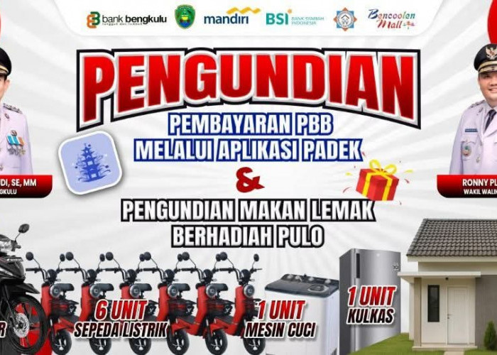 Undian Aplikasi PADEK di Bencoolen Mall, Pembayar Pajak Bisa dapat Motor
