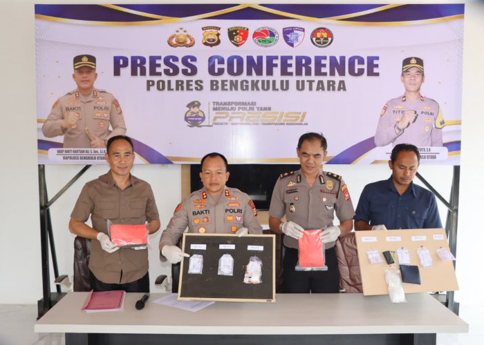 Polres Bengkulu Utara Bongkar 7 Kasus Narkoba, Transaksi Sabu via WhatsApp dan COD 