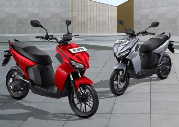 Motor Gesits Raya, Motor Listrik Pabrikan Lokal   dengan Gaya Mirip Honda BeAT Street atau Yamaha X-Ride