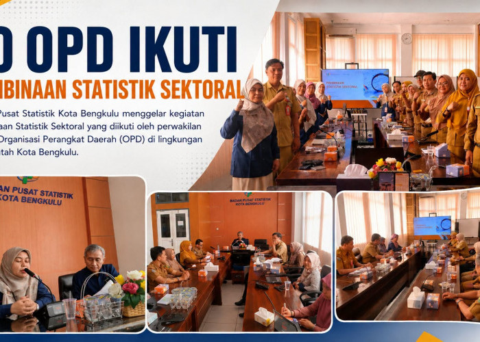  Tingkatkan Kualitas Data Pembangunan, 10 OPD Pemkot Bengkulu Ikuti Pembinaan Statistik Sektoral