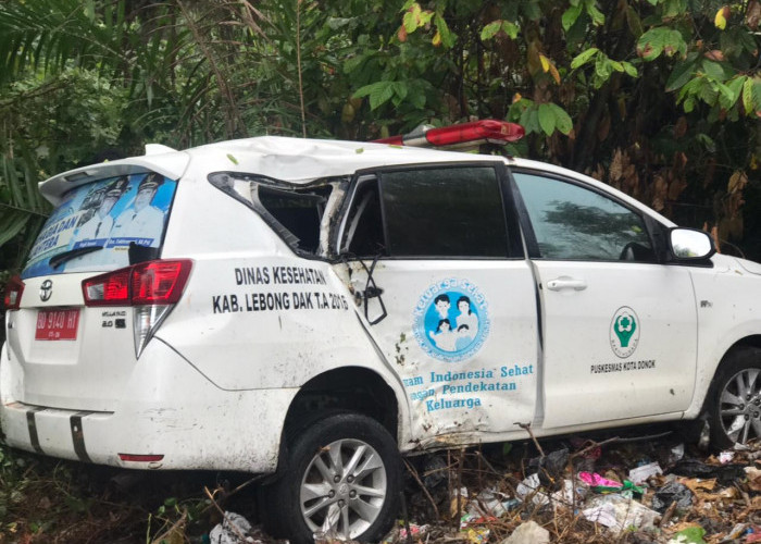 Ambulance Dinkes Lebong Masuk Jurang di Bengkulu Tengah, 1 Orang Meninggal Dunia