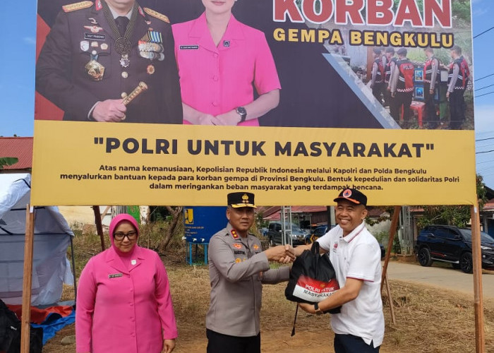 Polda Bengkulu Distribusikan Ribuan Paket Sembako dari Kapolri untuk Bantu Korban Gempa