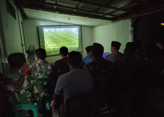  Kodim 0408/BS Gelar Nobar Piala Dunia, Pererat Kebersamaan Prajurit dan Masyarakat