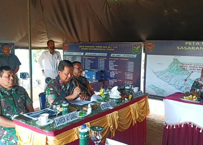 Tim Wasev  Kodam II Sriwijaya Kunjungi Lokasi TMMD di Bengkulu Utara