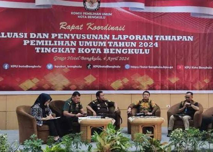 KPU Kota Bengkulu Lakukan Koordinasi dan Evaluasi Pelaksanaan Pemilu 2024
