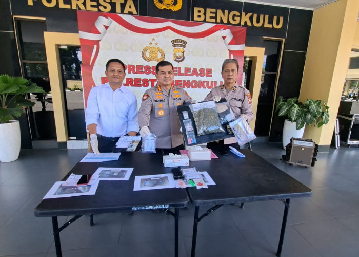 Satresnarkoba Polresta Bengkulu Tangkap 6 Pengedar Narkoba, Dua Masih di Bawah Umur
