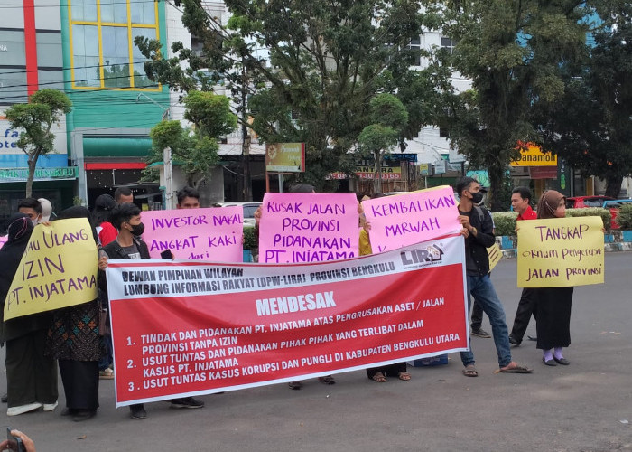 Puluhan Anggota LSM Datangi Kantor Kejati Bengkulu, Mereka Menuntut Perusahaan Ini Dipidanakan