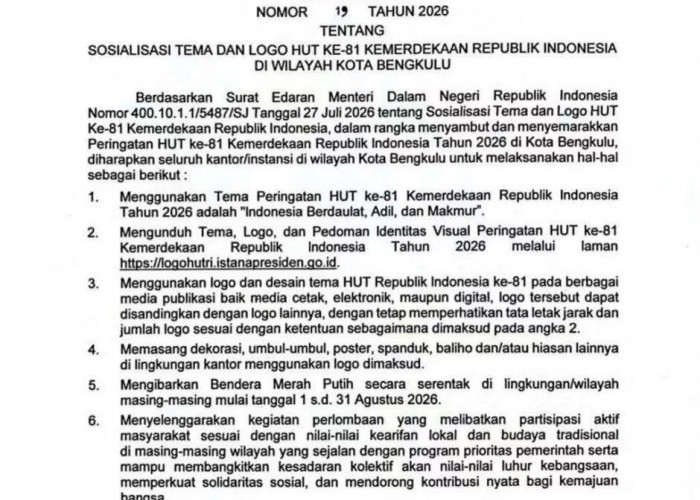 Walikota Ajak Warga Semarakkan HUT ke-81 RI, Bendera Merah Putih Berkibar Sepanjang Agustus