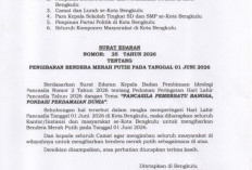 Pemkot Bengkulu Ajak Warga Kibarkan Merah Putih pada 1 Juni 2026