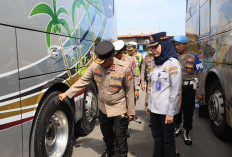 Kapolda Bengkulu Pastikan Keselamatan Mudik Lebaran dengan Rampcheck Angkutan Lebaran Tahun 2026