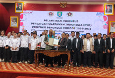 Marsal Abadi dan Pengurus PWI Prov Bengkulu Periode 2026-2031 Dilantik 