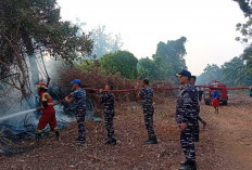 Lanal Bengkulu Bersama Damkar, BPBD hingga Polda Padamkan Kebakaran Muara Dua