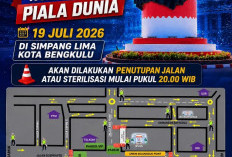 Polresta Bengkulu Tutup Total Kawasan Simpang Lima Saat Nobar Final Piala Dunia 2026