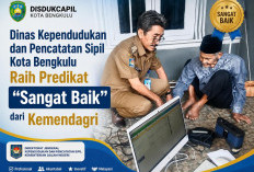Dinas Kependudukan dan Pencatatan Sipil Kota Bengkulu Raih Predikat 'Sangat Baik' dari Kemendagri